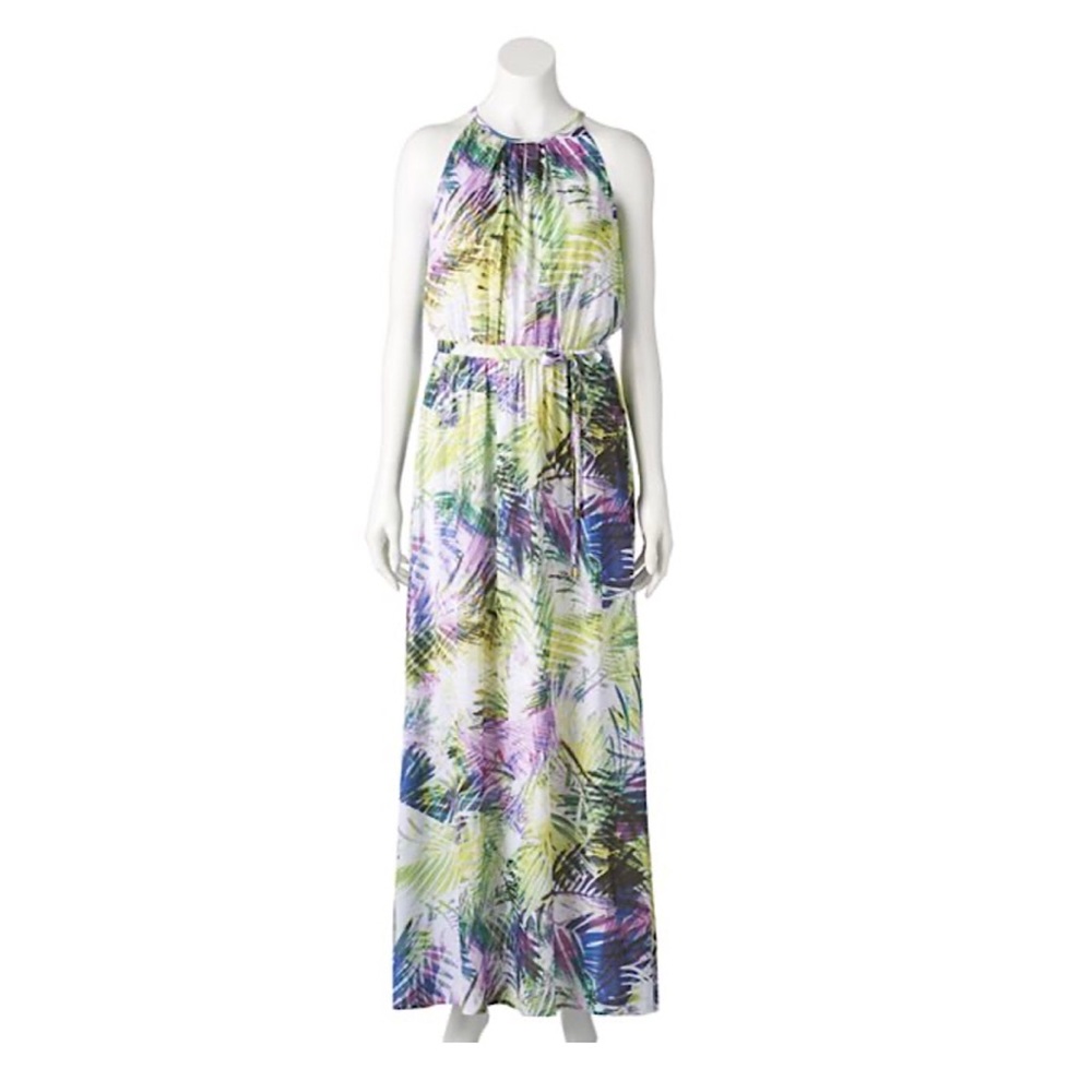 NWT Jennifer Lopez Halter Maxi Dress